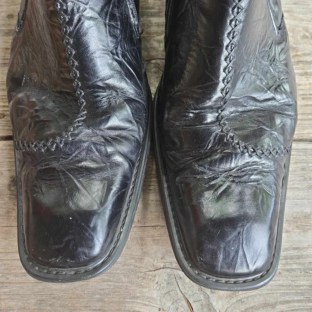 Fratelli Select Black Crinkled Leather Contemporary Chukka Boot Size 13
